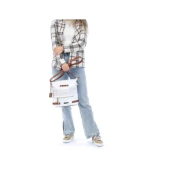 Rieker | Handtaske Ren Hvid-Noddebrun