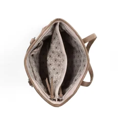 Rieker | Shopper Perle Hvid-Nodde Brun-Rosa