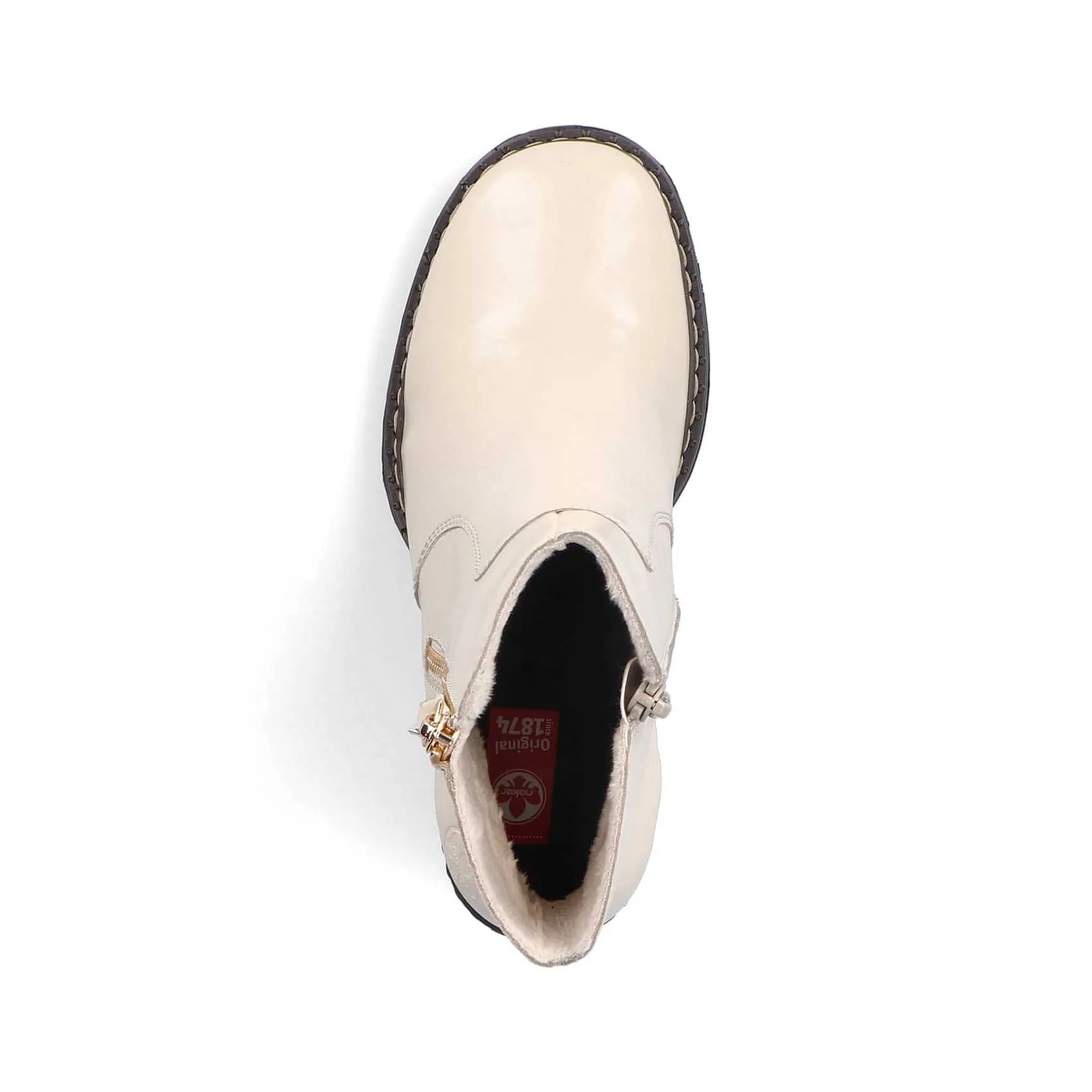 Rieker Ankelstøvler Til Kvinder Vanilje Beige-Sort