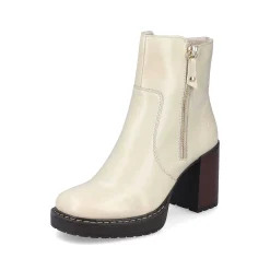 Rieker Ankelstøvler Til Kvinder Vanilje Beige-Sort