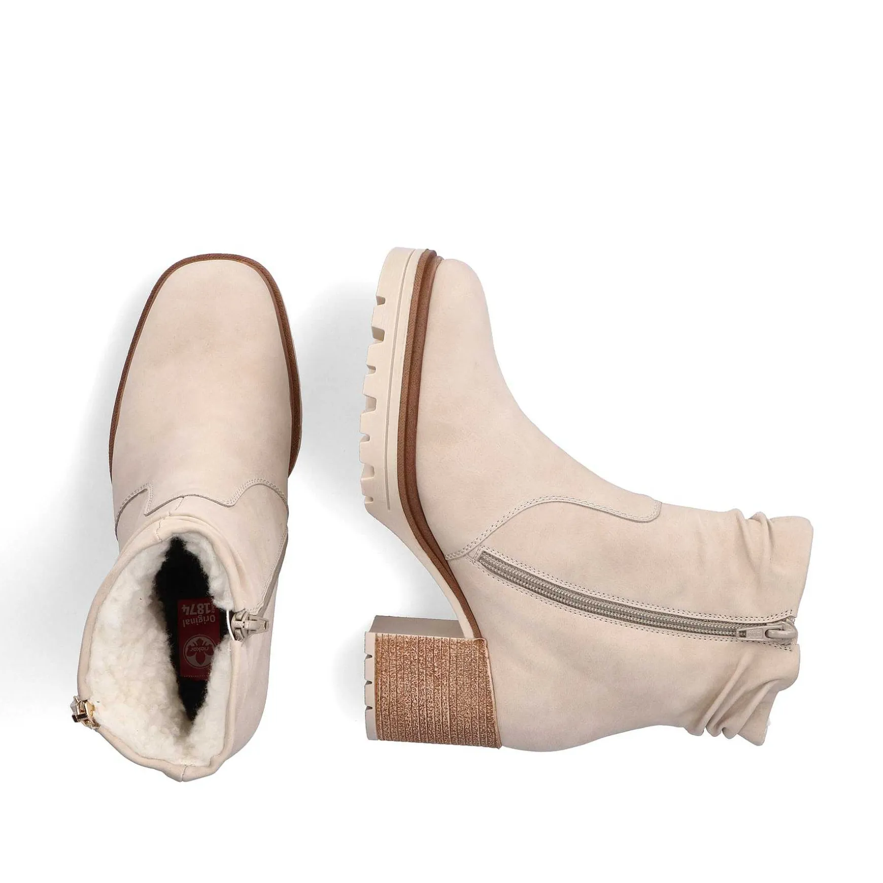 Rieker Ankelstøvler Til Kvinder Cremebeige