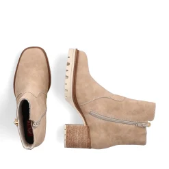 Rieker Ankelstøvler Til Kvinder I Sandbeige