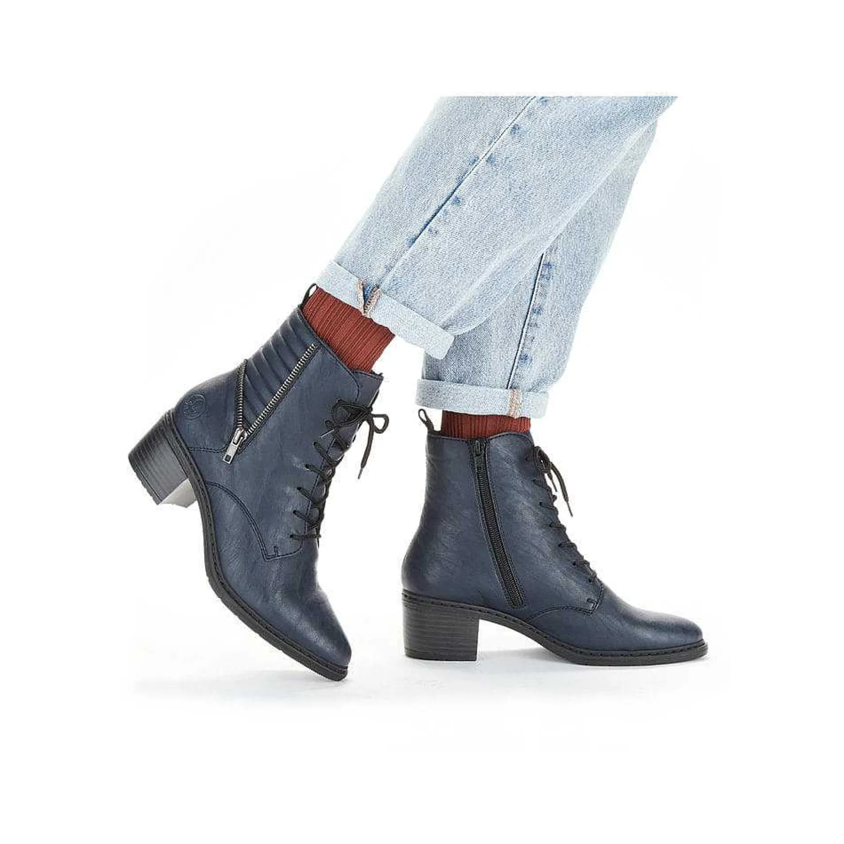 Rieker Ankelstøvler Til Kvinder Skiferbla