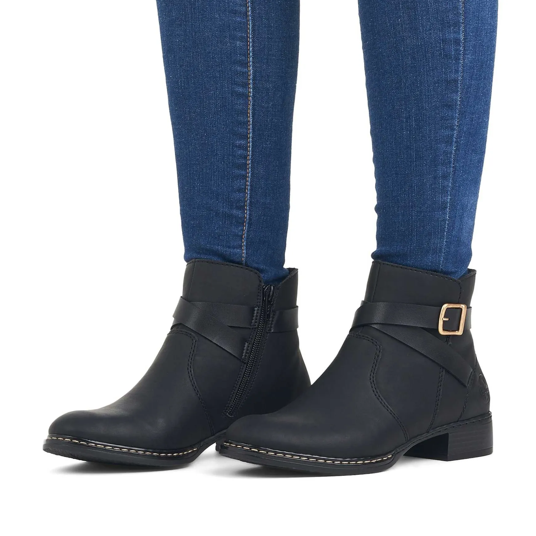 Rieker Ankelstøvler Til Kvinder Kulsort