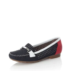 Rieker Ballerinaer Til Kvinder Ocean Blue-Fire Rod