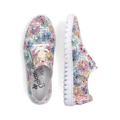 Rieker Blomstrede Snoresko Til Kvinder