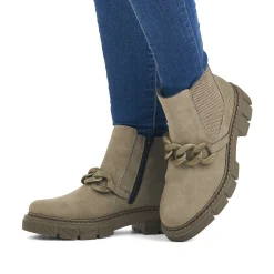 Rieker Chelsea-Støvler Til Kvinder, Armygronne