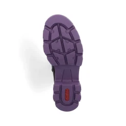 Rieker Dame Biker Støvler Nat Sort-Lilla