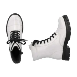 Rieker Dame Biker Støvler Ren Hvid