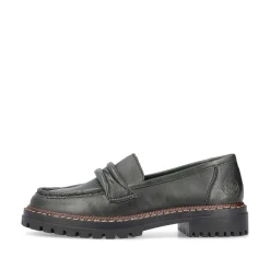 Rieker Dame Loafers Army Green
