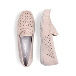 Rieker Dame Loafers Blod Pink