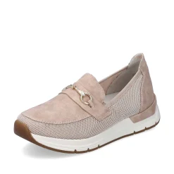 Rieker Dame Loafers Blod Pink