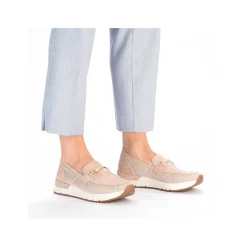 Rieker Dame Loafers Blod Pink