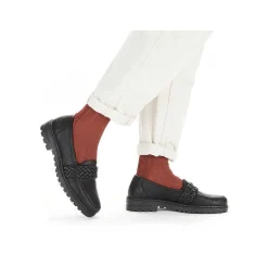 Rieker Dame Loafers Grafit Sort