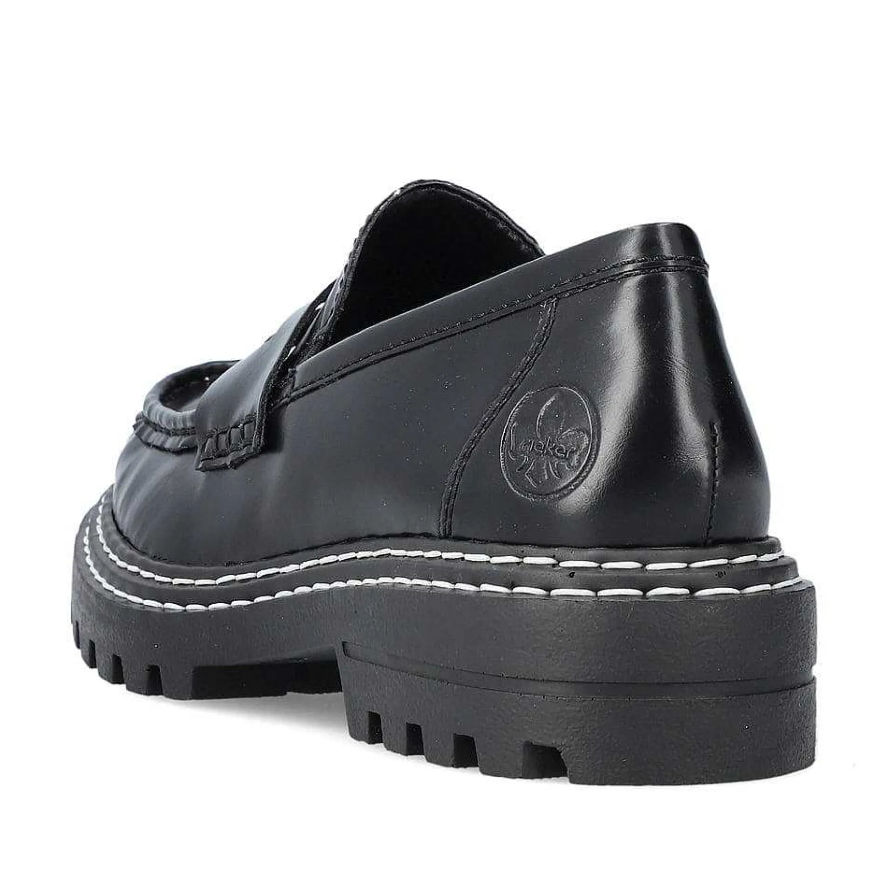 Rieker Dame Loafers Grafit Sort