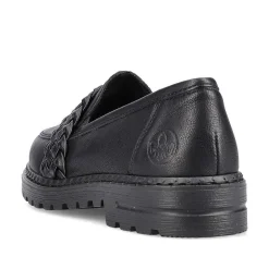 Rieker Dame Loafers Grafit Sort