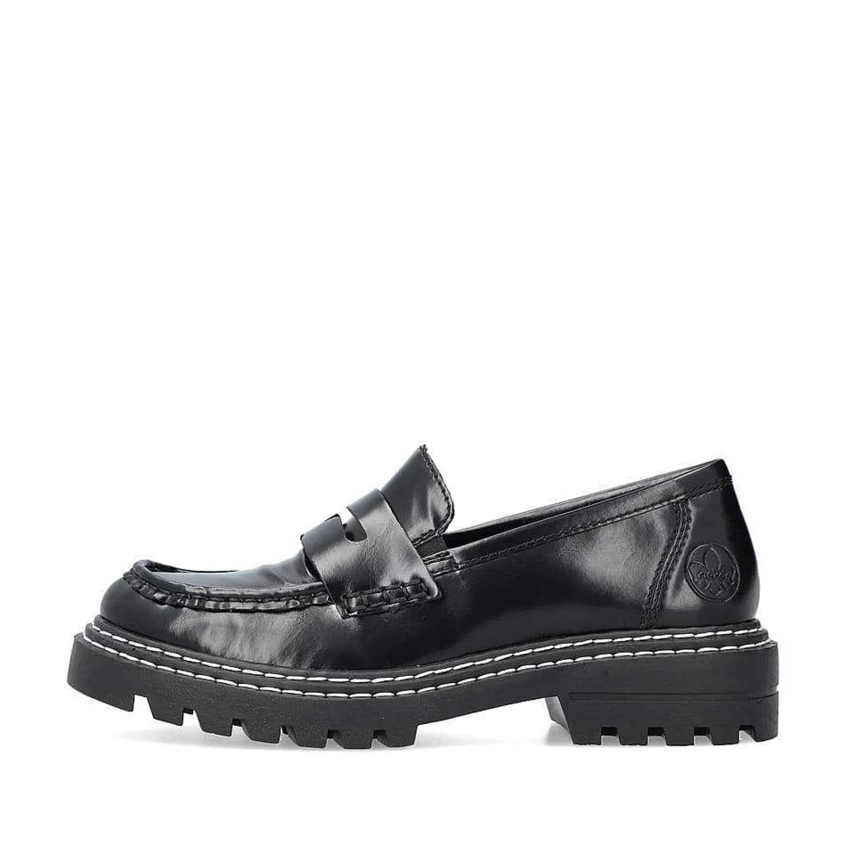 Rieker Dame Loafers Grafit Sort