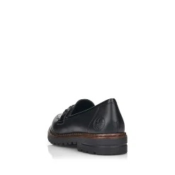 Rieker Dame Loafers Grafit Sort