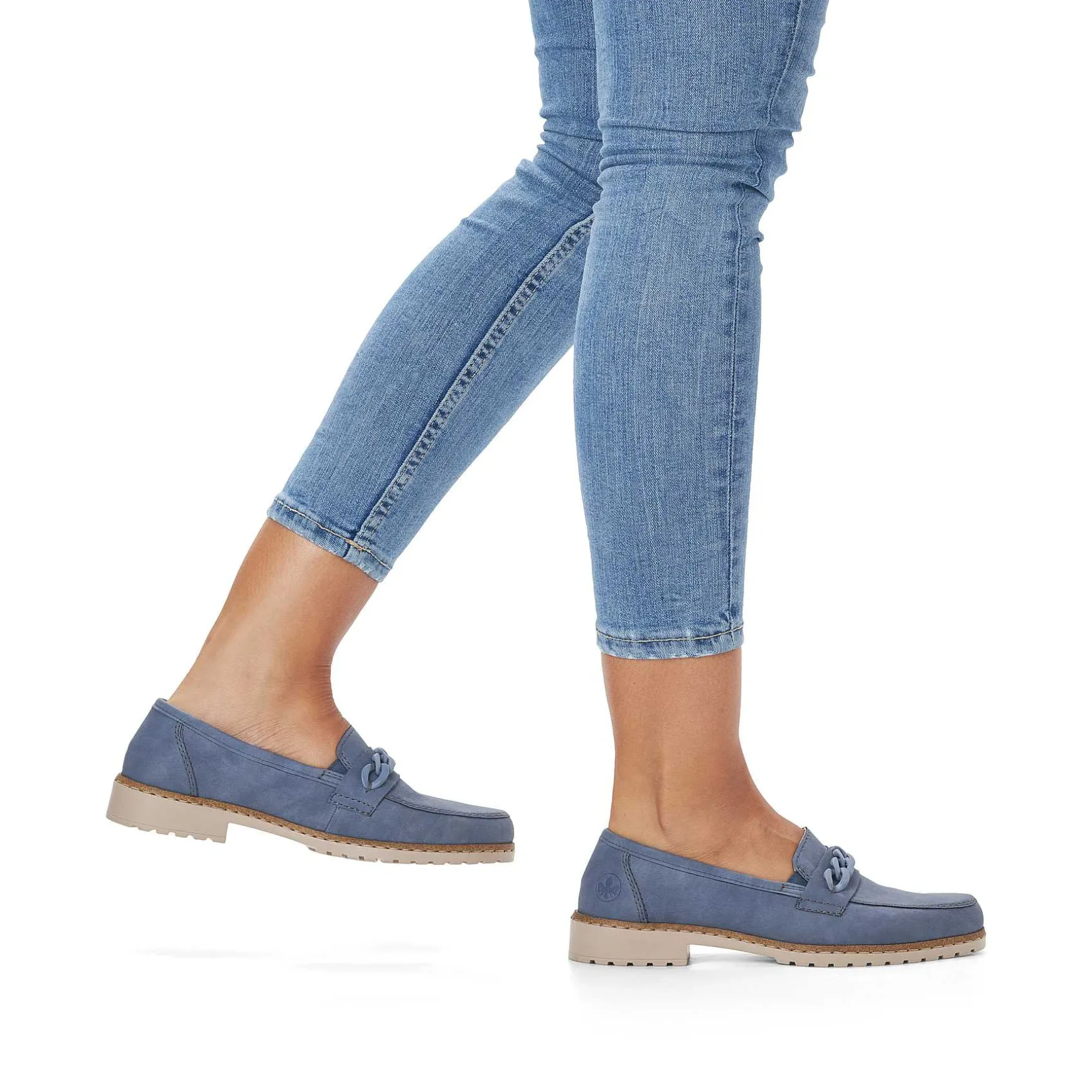 Rieker Dame Loafers Himmelbla
