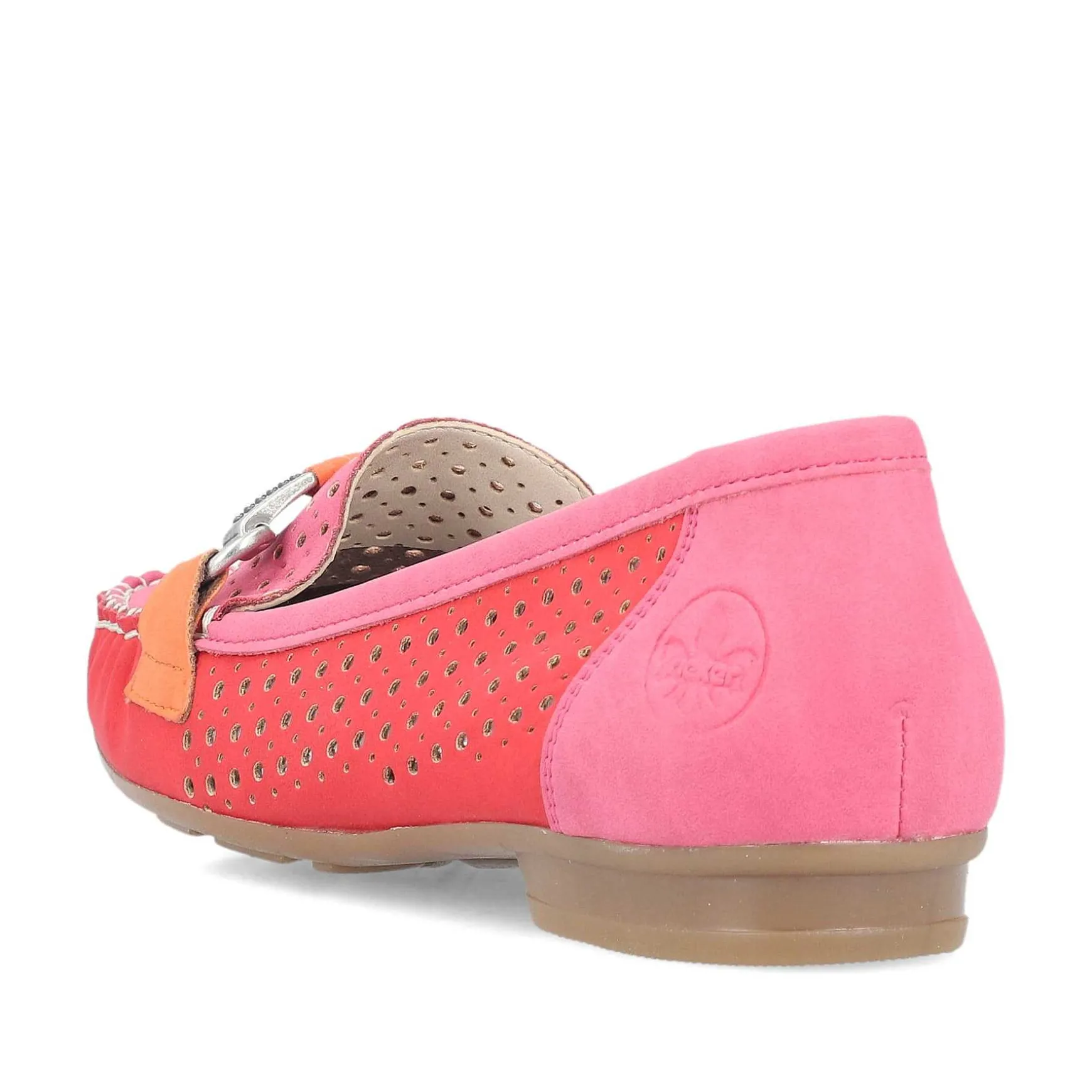Rieker Dame Loafers Hindbaerrod