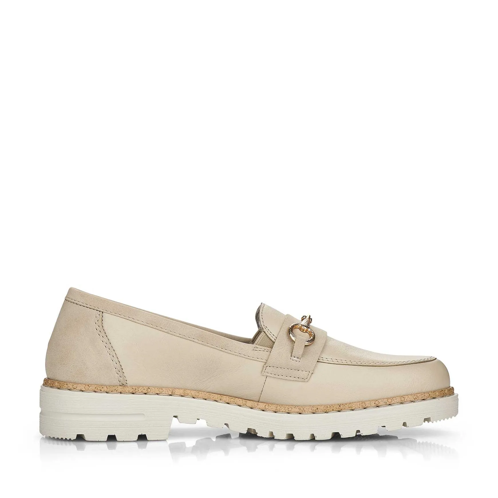 Rieker Dame Loafers Lys Beige