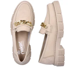 Rieker Dame Loafers Lys Beige