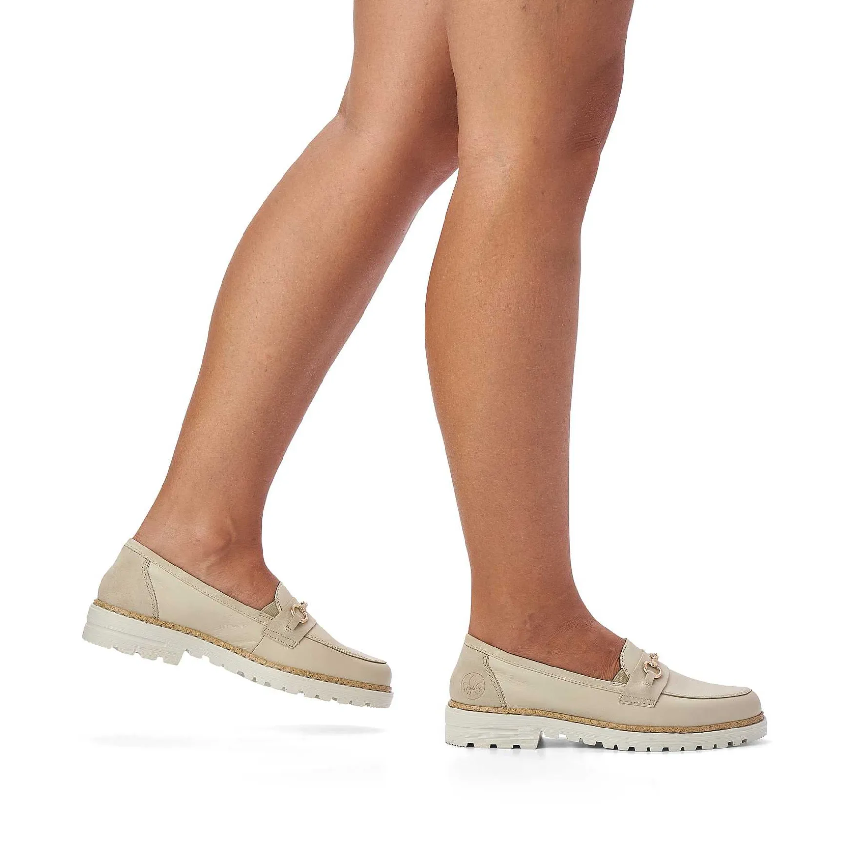 Rieker Dame Loafers Lys Beige