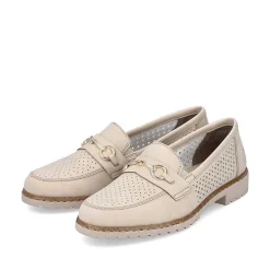 Rieker Dame Loafers Lys Beige