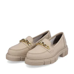 Rieker Dame Loafers Lys Beige