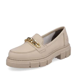 Rieker Dame Loafers Lys Beige