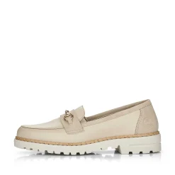 Rieker Dame Loafers Lys Beige