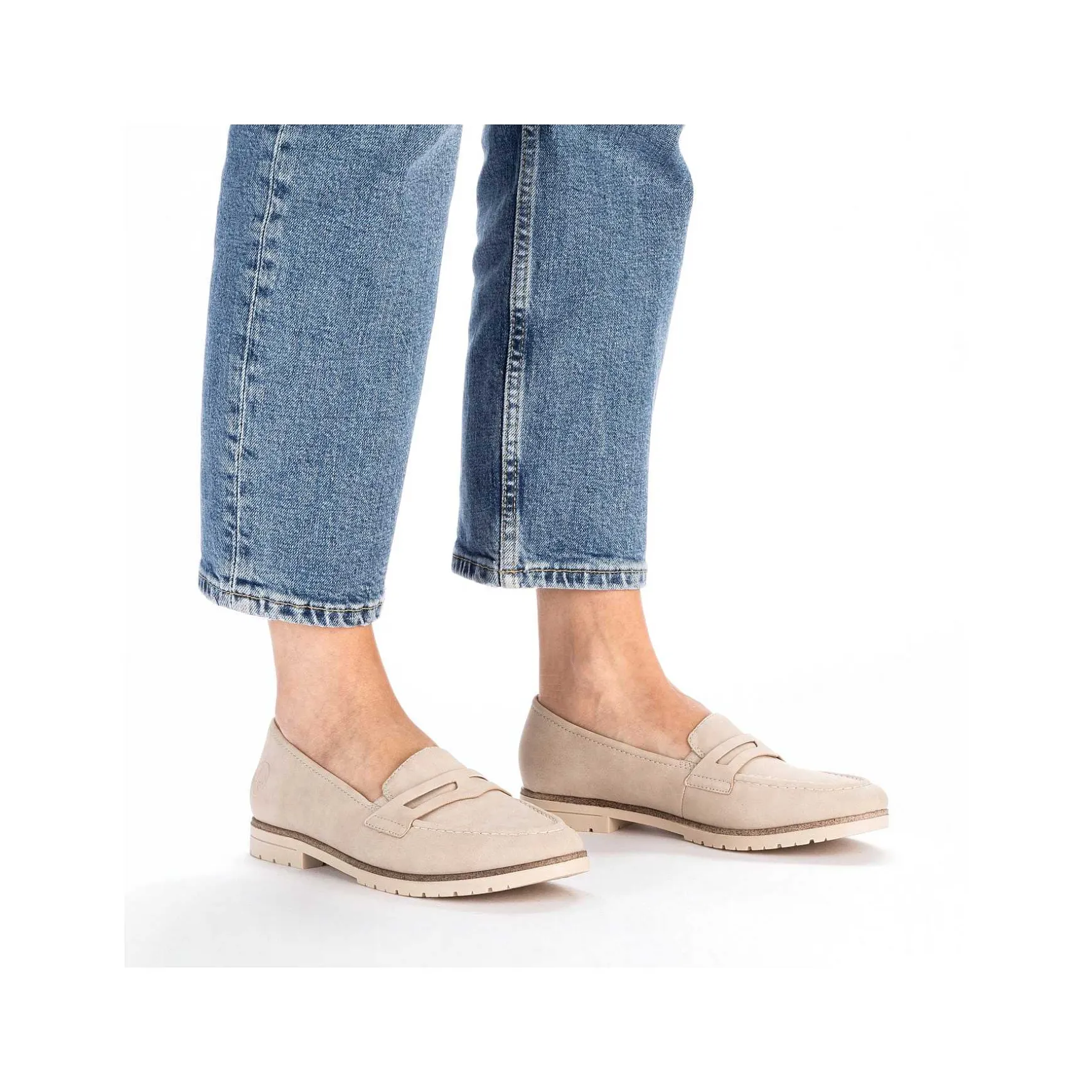 Rieker Dame Loafers Lys Beige