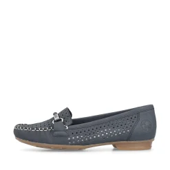 Rieker Dame Loafers Marinebla