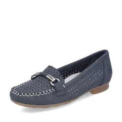 Rieker Dame Loafers Marinebla