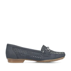 Rieker Dame Loafers Marinebla