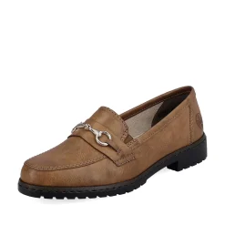 Rieker Dame Loafers Nougat Brun