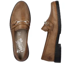 Rieker Dame Loafers Nougat Brun