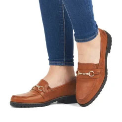 Rieker Dame Loafers Nougat Brun