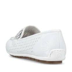 Rieker Dame Loafers Ren Hvid