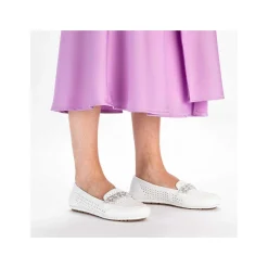 Rieker Dame Loafers Ren Hvid