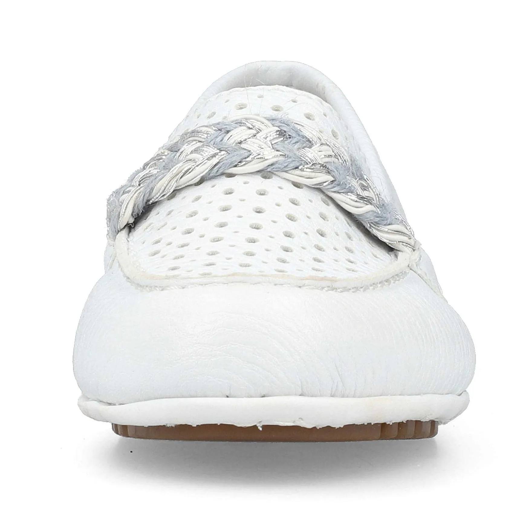 Rieker Dame Loafers Ren Hvid