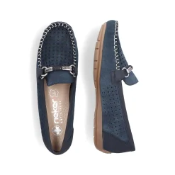Rieker Dame Loafers Skiferbla