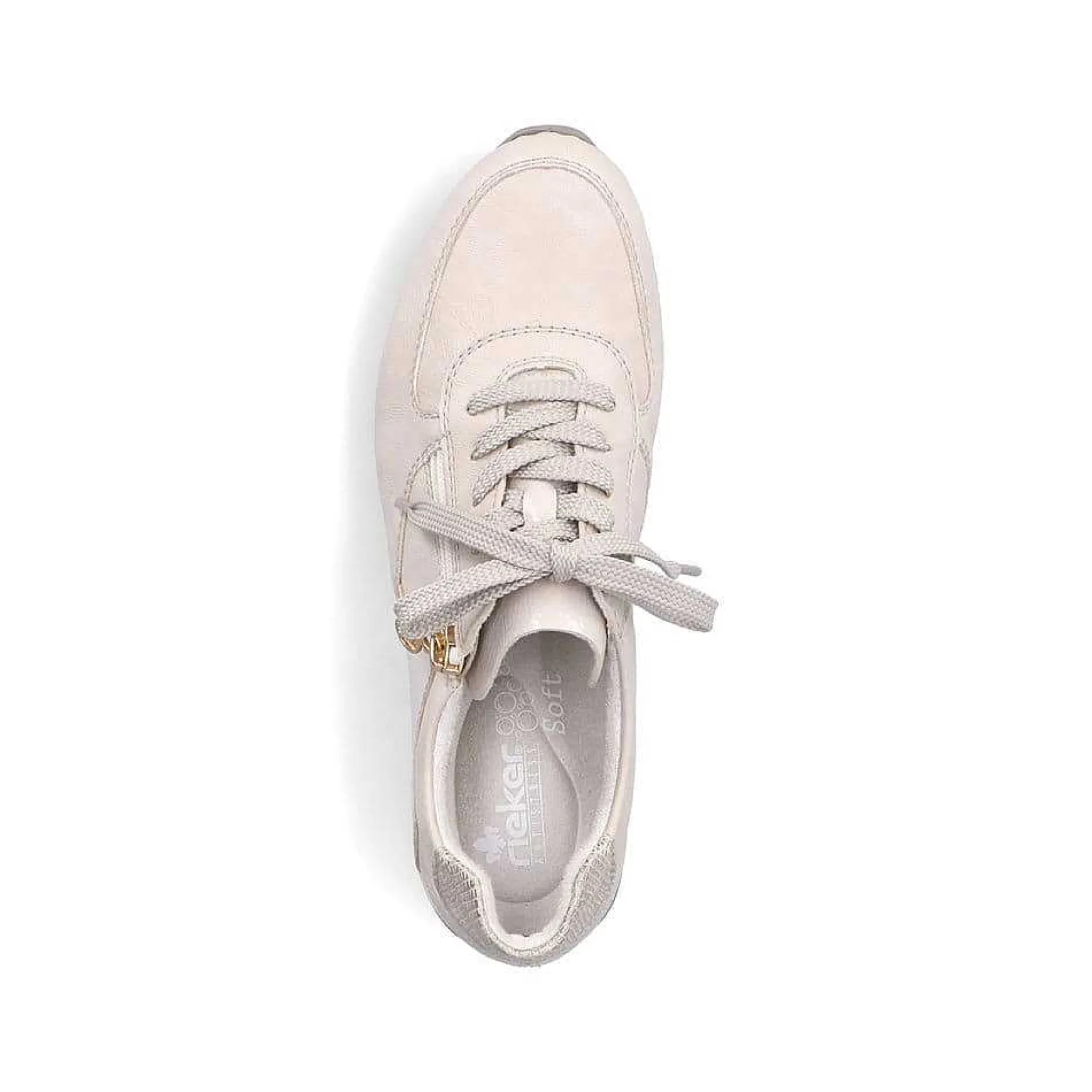 Rieker Dame Sneaker Lav Creme Hvid