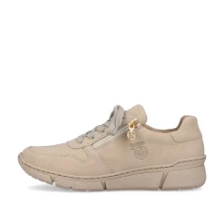 Rieker Dame Sneaker Lav Creme Beige
