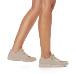 Rieker Dame Sneaker Lav Creme Beige