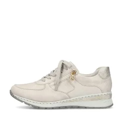 Rieker Dame Sneaker Lav Creme Hvid