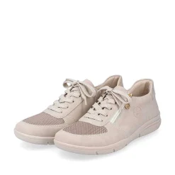 Rieker Dame Sneaker Lav Creme Beige