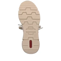 Rieker Dame Sneaker Lav Creme Beige