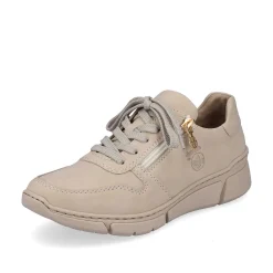 Rieker Dame Sneaker Lav Creme Beige