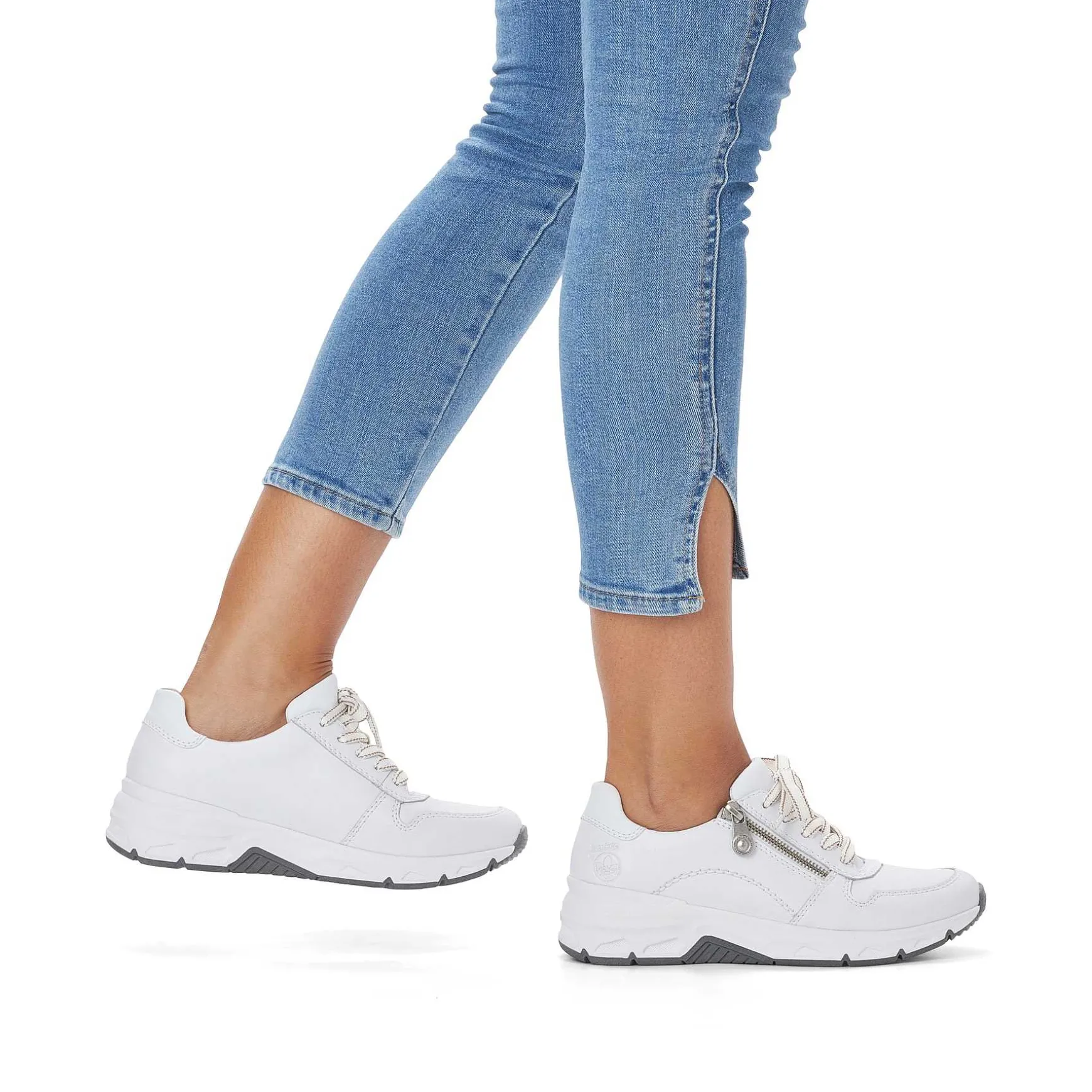 Rieker Dame Sneaker Lav Krystal Hvid